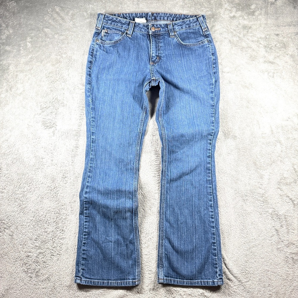 Vintage Carhartt Curvy Fit Straight Leg Mid-Rise Jeans Women's 8x30 Blue Denim